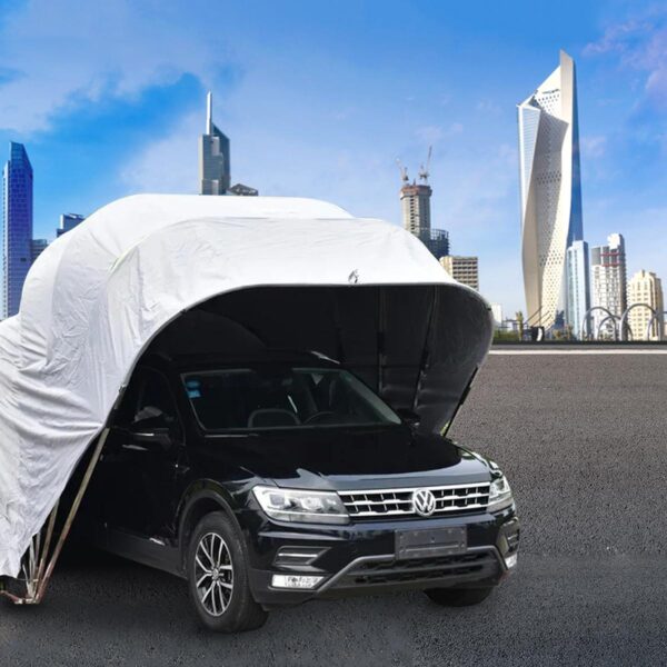 كراج متنقل ثقيل مع جوانب قابلة للإزالة Garage Car Tent With Windows Canopy For Car