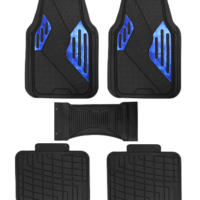 BYSON UNIV BLK BLUE PVC CAR MAT 5PCS SET