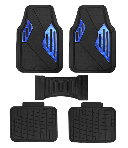 دواسات سيارة اسود*ازرق 5 قطع BYSON UNIV BLK/BLUE PVC CAR MAT 5PCS/SET