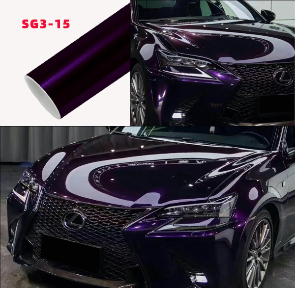 تغليف السيارات فينيل أسود أرجواني Black Purple