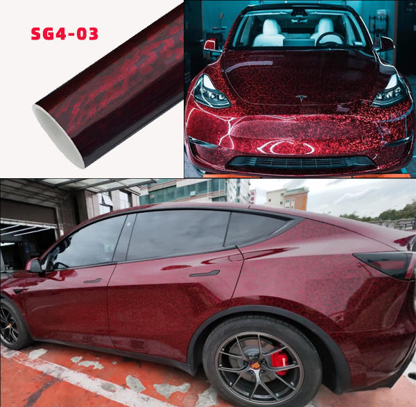 تغليف السيارات فينيل أحمر لامع Gloss Red 3D