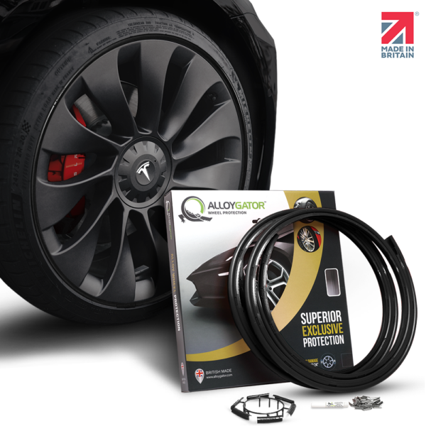 حامي جنوط سيارتك الأمثل (أسود) - AlloyGator - Ultimate Alloy Wheel Rim Protector (Black)